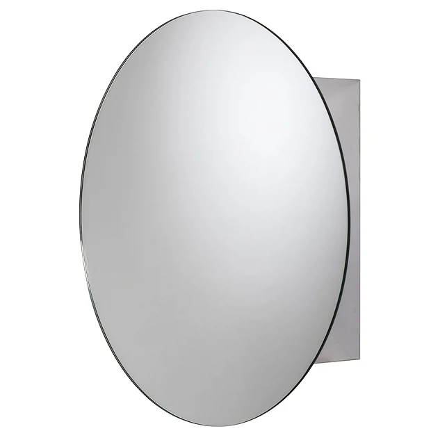 Croydex Severn Circular Door Mirror Cabinet - Stainless Steel 6 Croydex Severn Circular Door Mirror Cabinet - Stainless Steel - Image 6