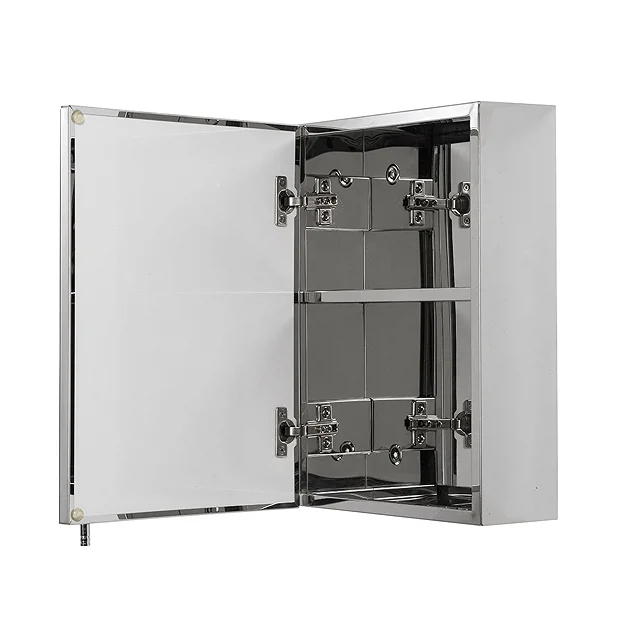 Croydex Avon Single Door Stainless Steel Mirror Cabinet 3 Croydex Avon Single Door Stainless Steel Mirror Cabinet - Image 3