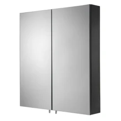 Croydex Dawley Matt Black 600mm Double Door Mirror Cabinet -Bathroom Products Shop wc930221 d4