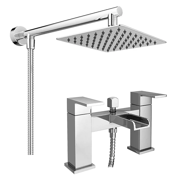 Monza Waterfall Bath Shower Mixer Incl. Overhead Rainfall Shower Head 2 Monza Waterfall Bath Shower Mixer Incl. Overhead Rainfall Shower Head - Image 2