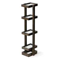 Wooden Freestanding Storage Shelves Dark Oak -Bathroom Products Shop wfssdo d1