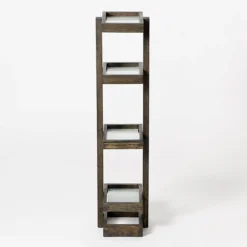 Wooden Freestanding Storage Shelves Dark Oak -Bathroom Products Shop wfssdo d2