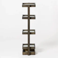 Wooden Freestanding Storage Shelves Dark Oak -Bathroom Products Shop wfssdo d3