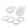 12 White Round Shower Curtain Rings