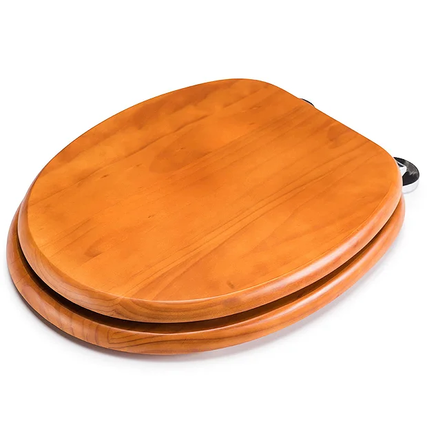 Croydex Flexi-Fix Davos Antique Effect Solid Pine Anti-Bacterial Toilet Seat 3 Croydex Flexi-Fix Davos Antique Effect Solid Pine Anti-Bacterial Toilet Seat - Image 3