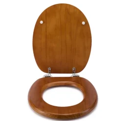 Croydex Flexi-Fix Davos Antique Effect Solid Pine Anti-Bacterial Toilet Seat
