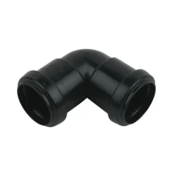 FloPlast 40mm Black Push-Fit 90° Bend