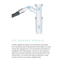 Viva 40mm Easi-Flo Sink Trap With Twin 135° Nozzles