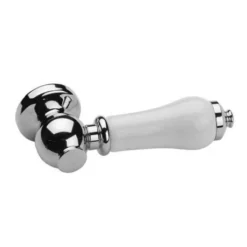 Imperial Chrome & White Ceramic Cistern Lever Handle